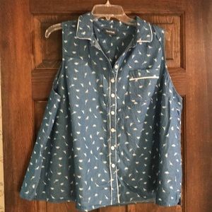 Modcloth Dinosaur print sleeveless top size 2X